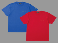 Tシャツ(筆記体ロゴ)【ブルー×グリーン、レッド×オレンジ】